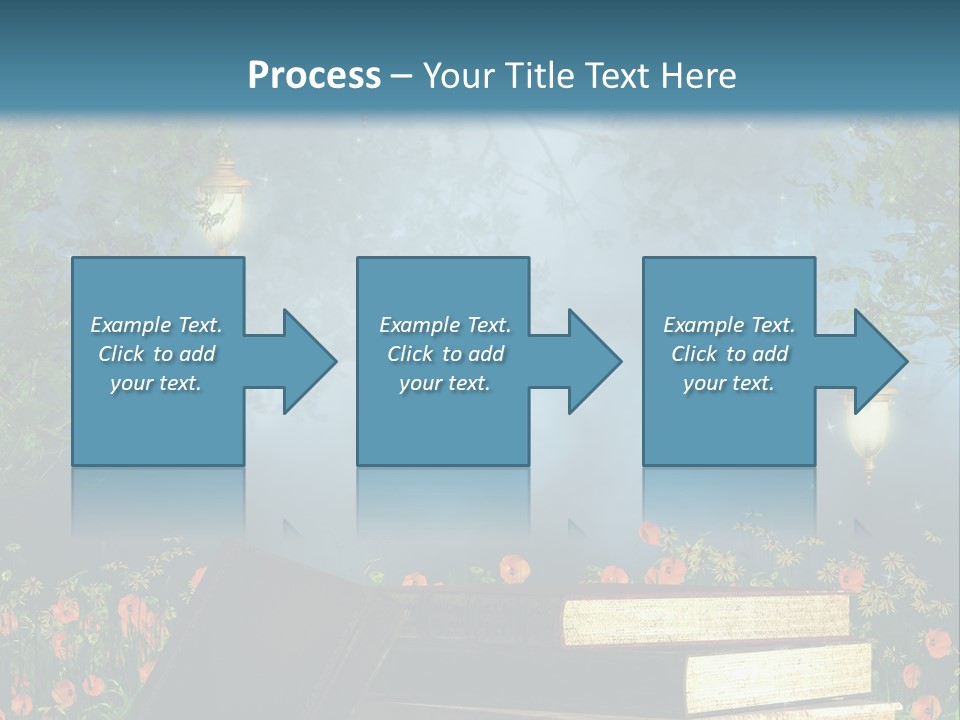 Zielony Kwiat Polana PowerPoint Template