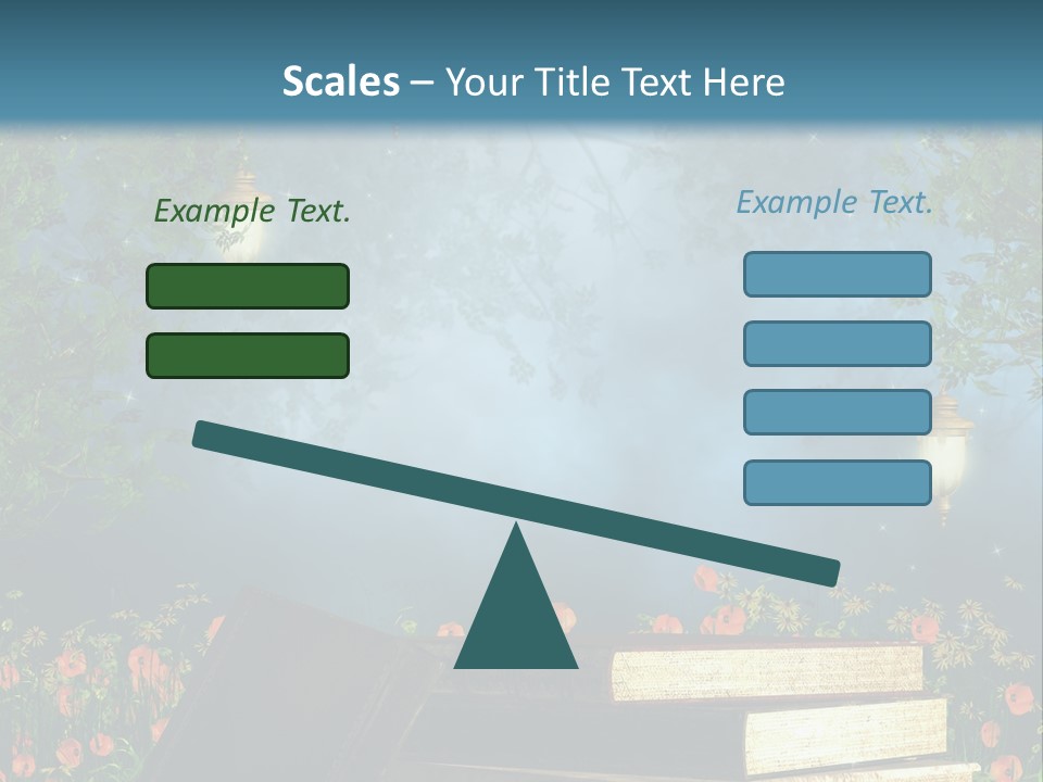 Zielony Kwiat Polana PowerPoint Template