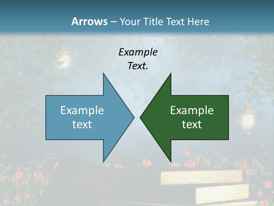 Zielony Kwiat Polana PowerPoint Template