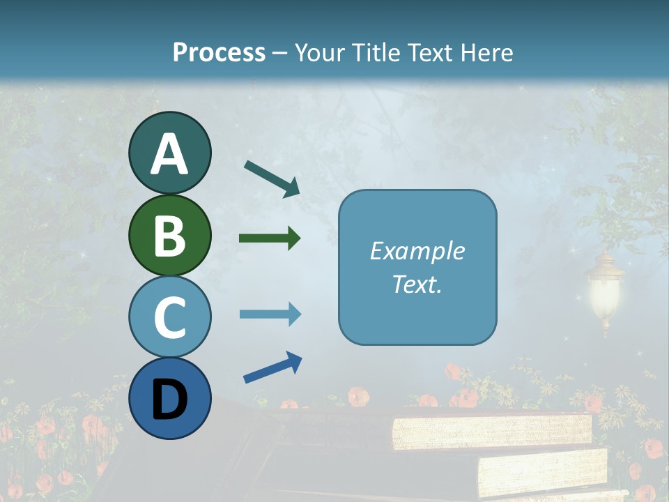 Zielony Kwiat Polana PowerPoint Template