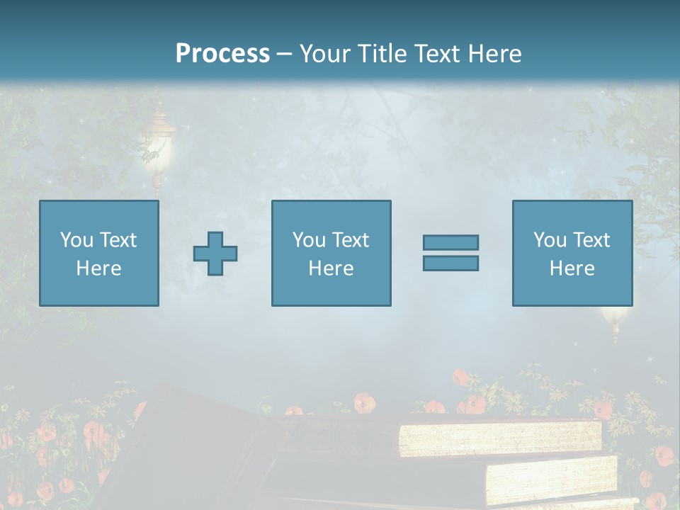 Zielony Kwiat Polana PowerPoint Template
