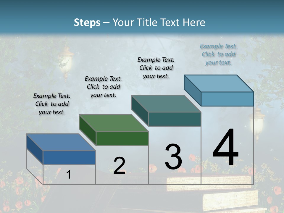 Zielony Kwiat Polana PowerPoint Template