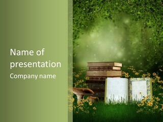 Fantasy Las Zaczarowany PowerPoint Template