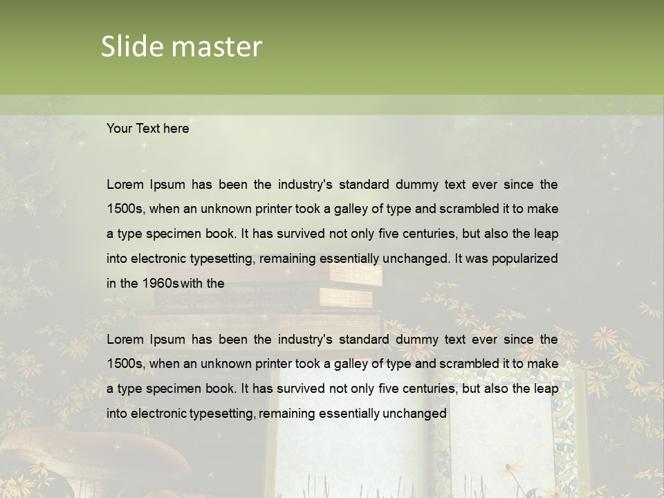 Fantasy Las Zaczarowany PowerPoint Template