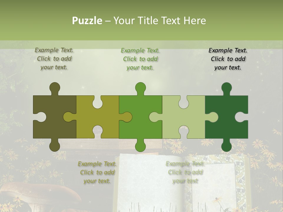 Fantasy Las Zaczarowany PowerPoint Template