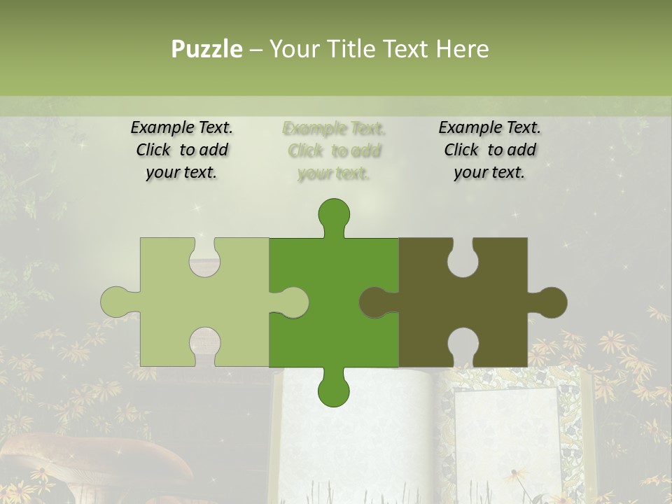 Fantasy Las Zaczarowany PowerPoint Template