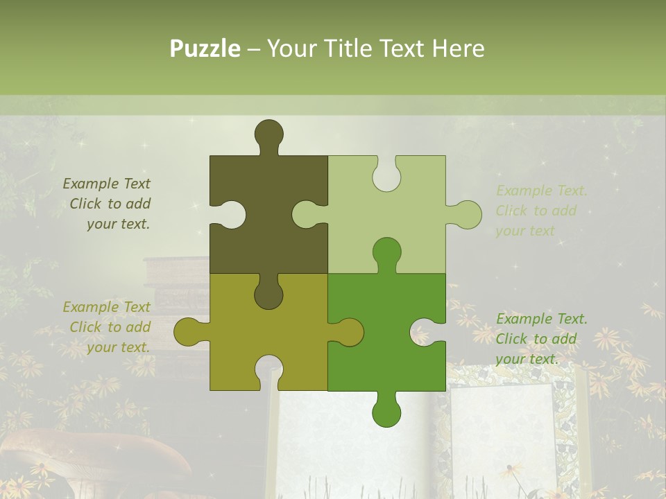 Fantasy Las Zaczarowany PowerPoint Template