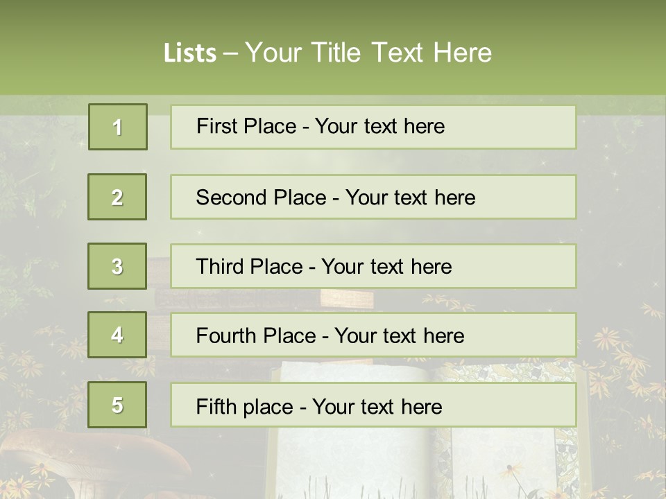 Fantasy Las Zaczarowany PowerPoint Template