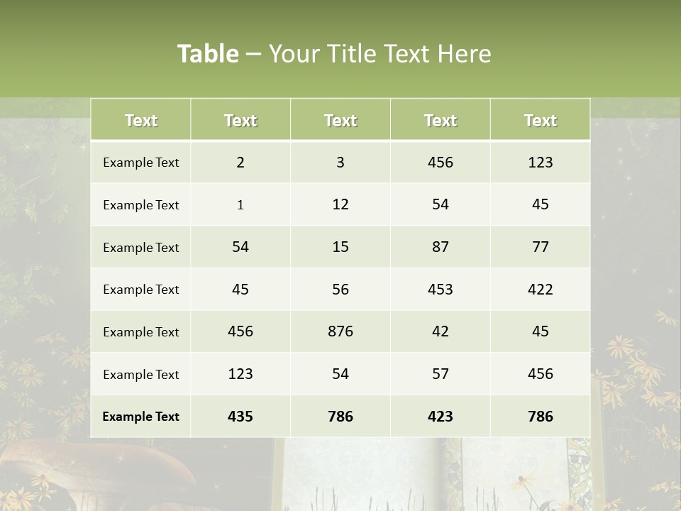 Fantasy Las Zaczarowany PowerPoint Template
