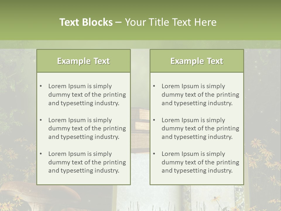Fantasy Las Zaczarowany PowerPoint Template