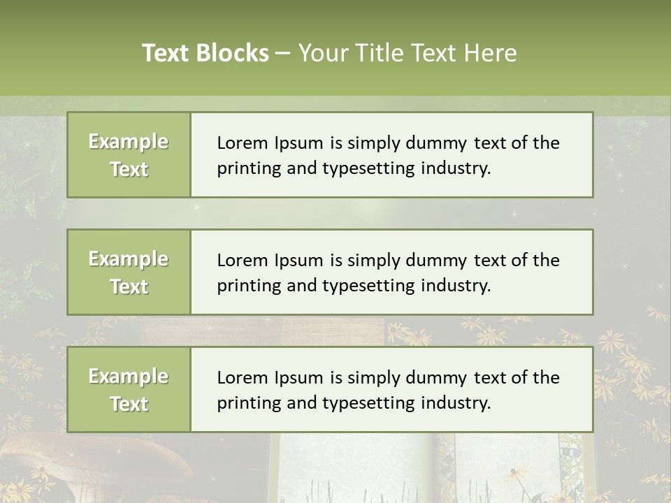 Fantasy Las Zaczarowany PowerPoint Template