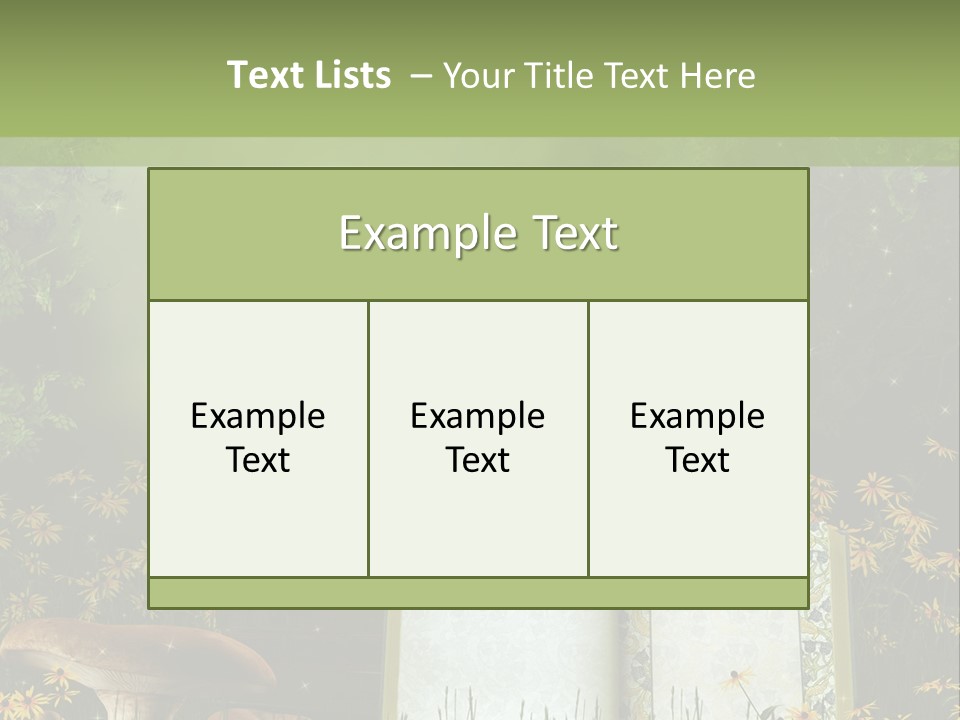 Fantasy Las Zaczarowany PowerPoint Template
