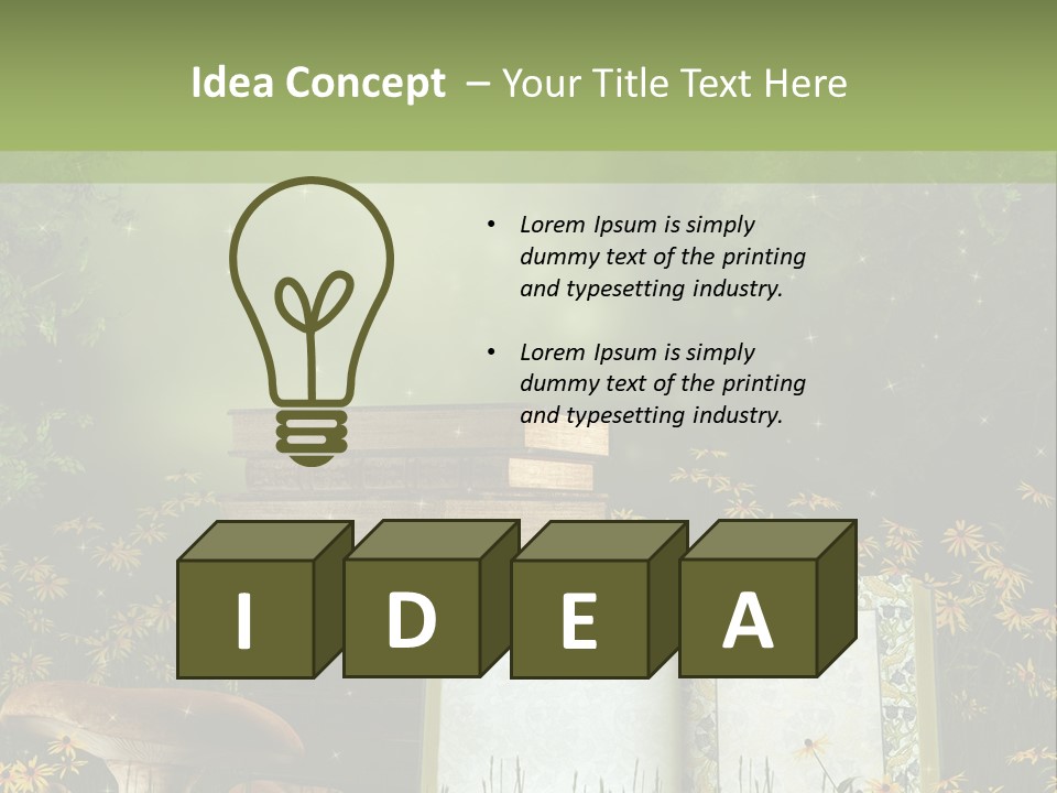 Fantasy Las Zaczarowany PowerPoint Template