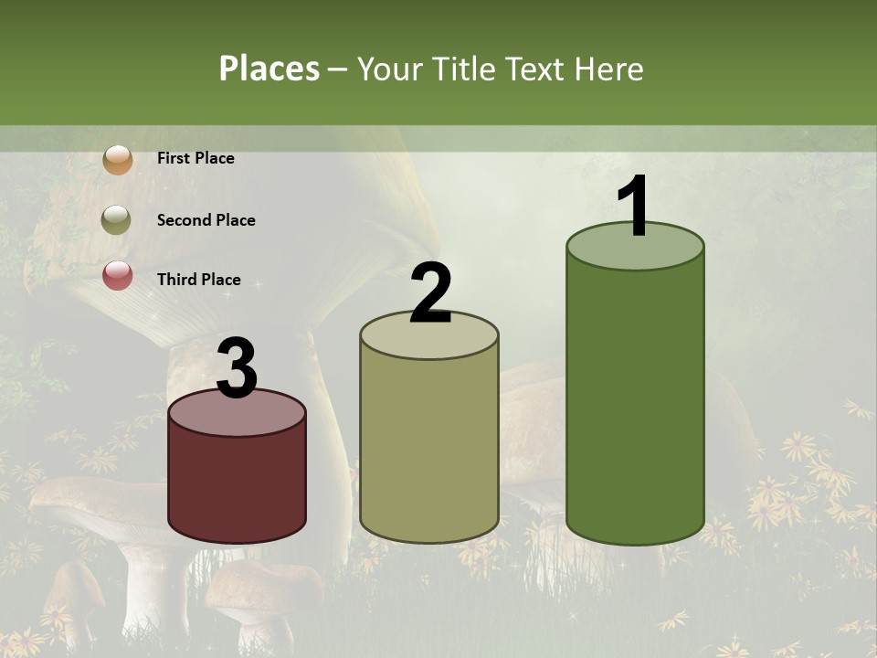 Grzyb Trawa Zielony PowerPoint Template