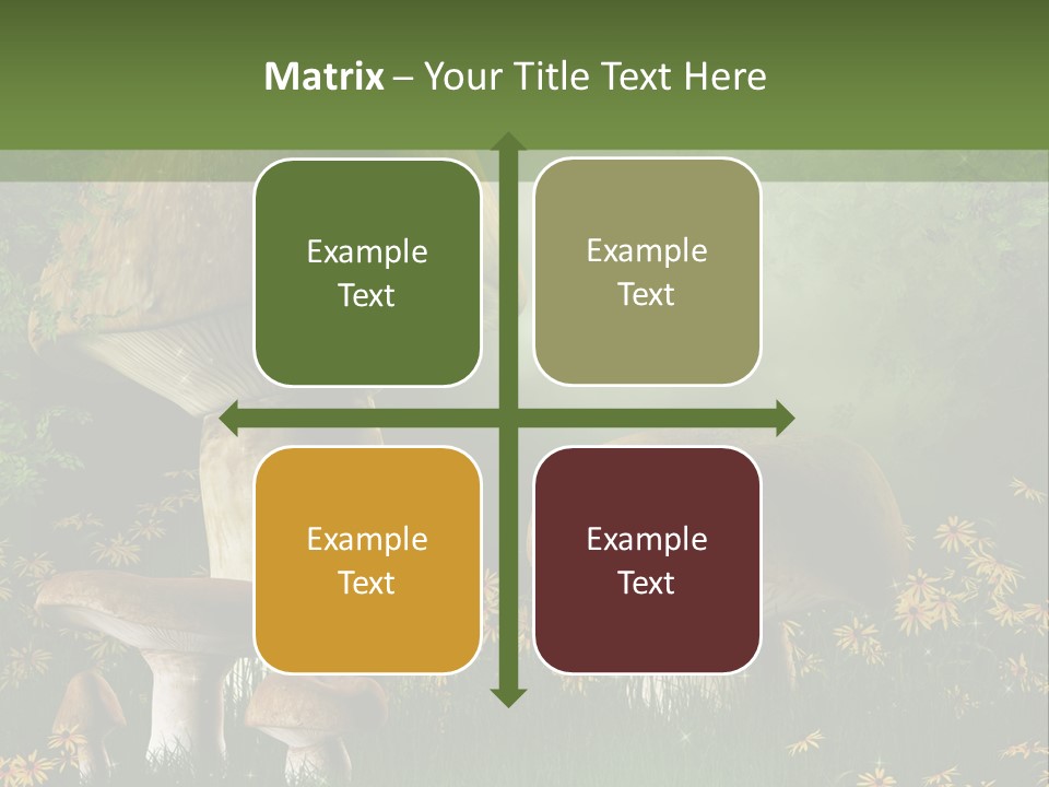 Grzyb Trawa Zielony PowerPoint Template