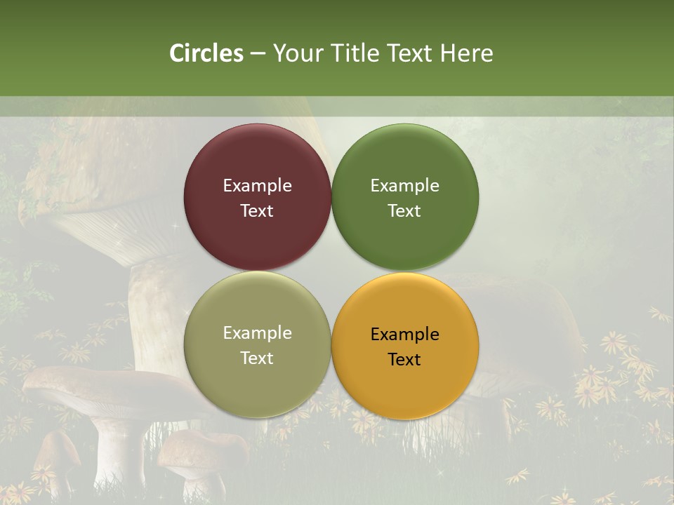 Grzyb Trawa Zielony PowerPoint Template