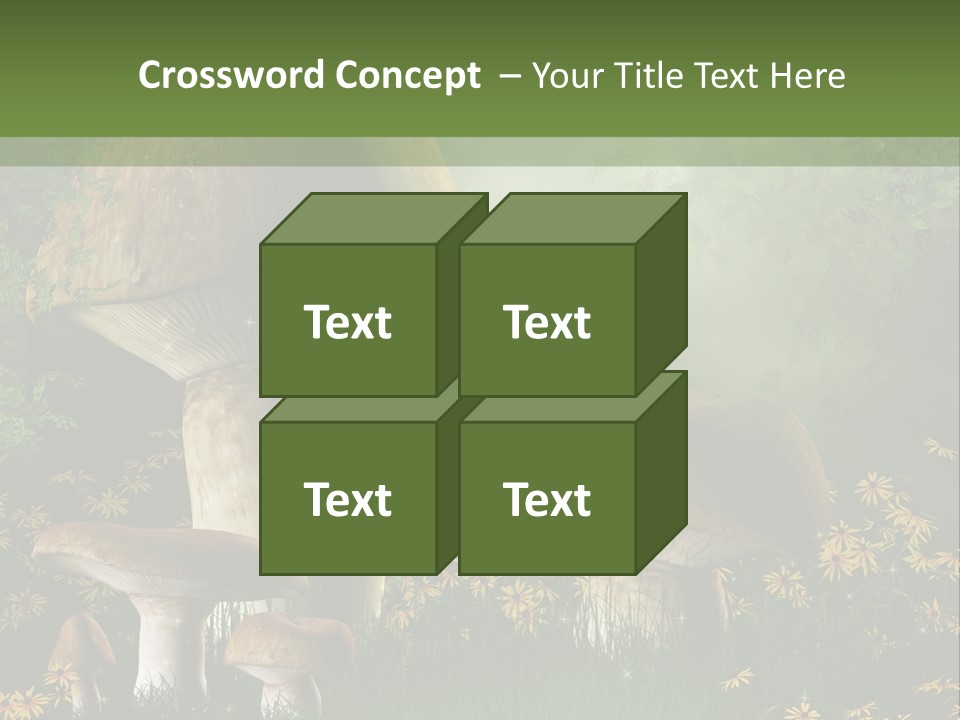 Grzyb Trawa Zielony PowerPoint Template