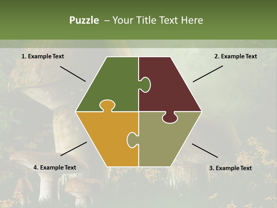 Grzyb Trawa Zielony PowerPoint Template