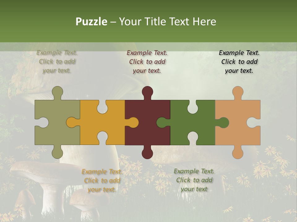 Grzyb Trawa Zielony PowerPoint Template