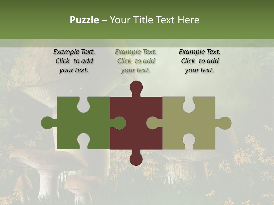 Grzyb Trawa Zielony PowerPoint Template