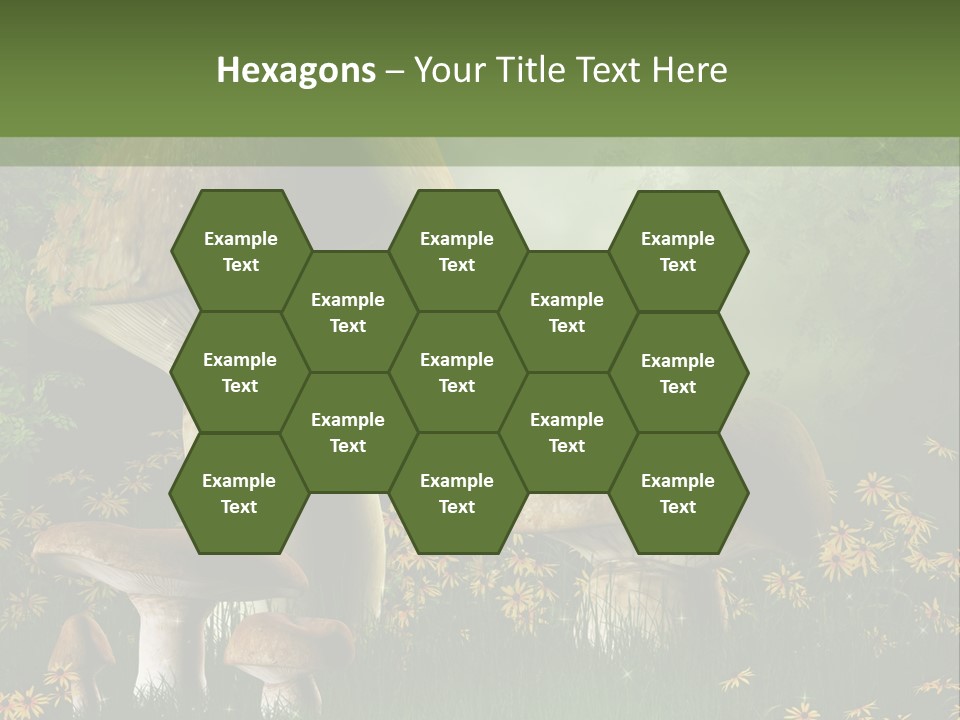 Grzyb Trawa Zielony PowerPoint Template