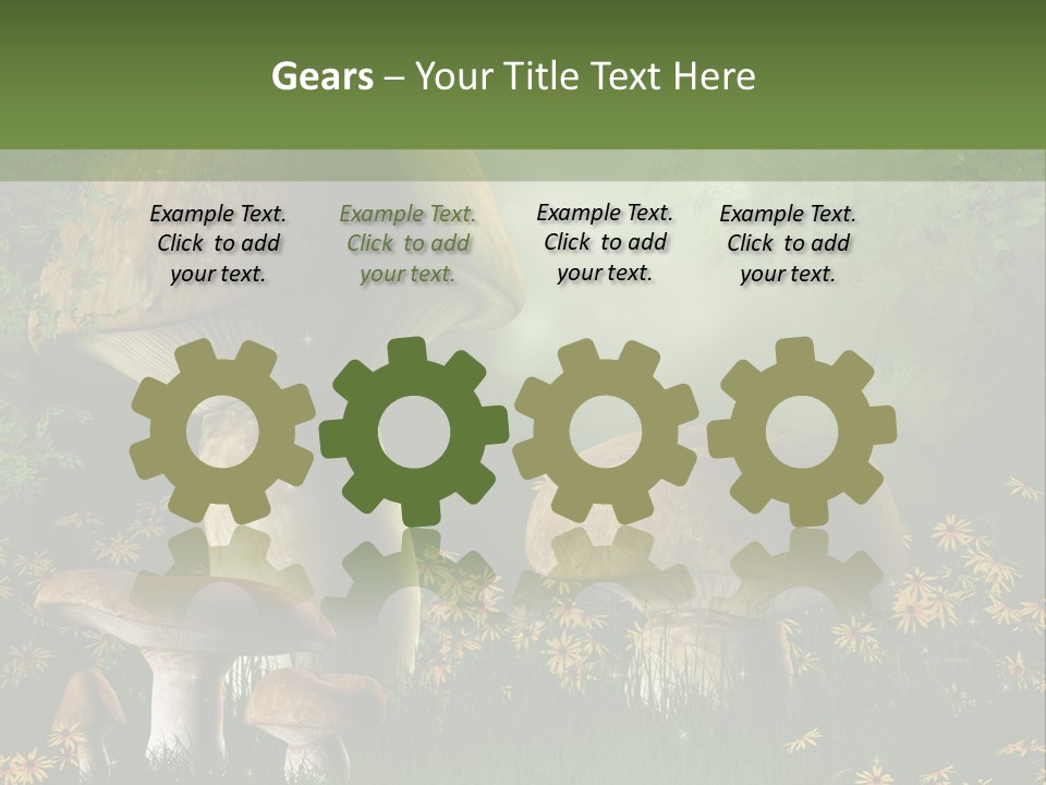 Grzyb Trawa Zielony PowerPoint Template