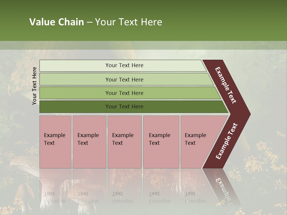 Grzyb Trawa Zielony PowerPoint Template
