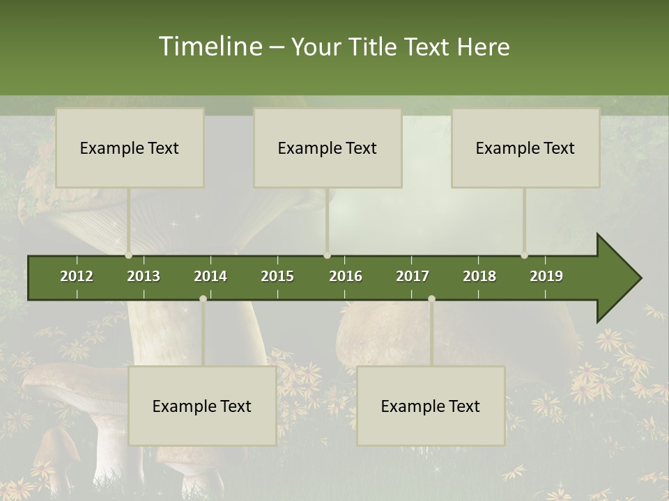 Grzyb Trawa Zielony PowerPoint Template