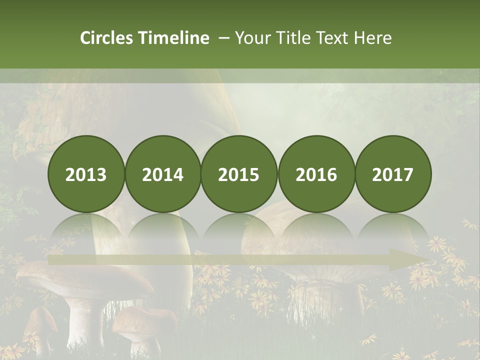 Grzyb Trawa Zielony PowerPoint Template