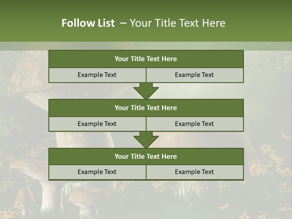 Grzyb Trawa Zielony PowerPoint Template