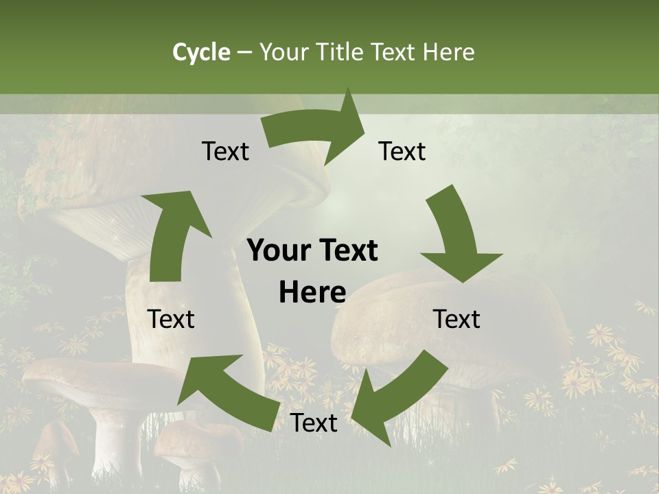 Grzyb Trawa Zielony PowerPoint Template