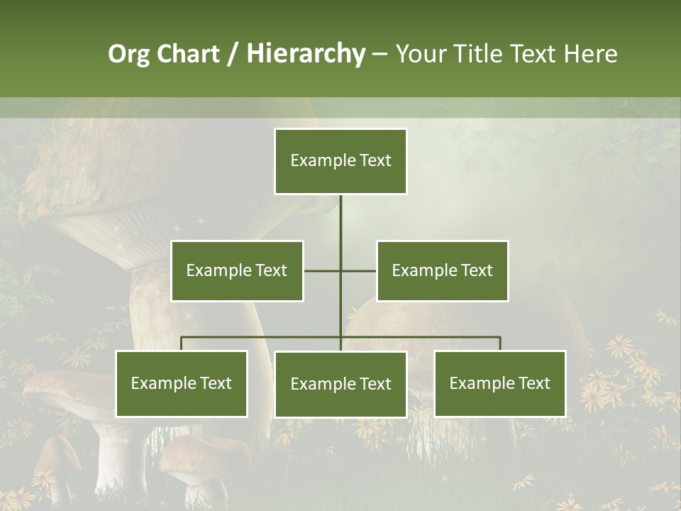 Grzyb Trawa Zielony PowerPoint Template