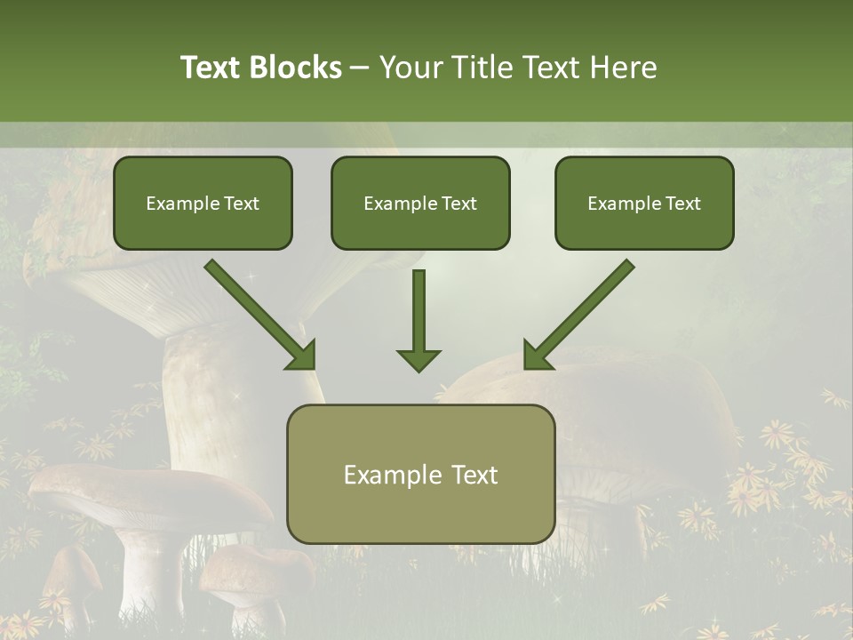 Grzyb Trawa Zielony PowerPoint Template