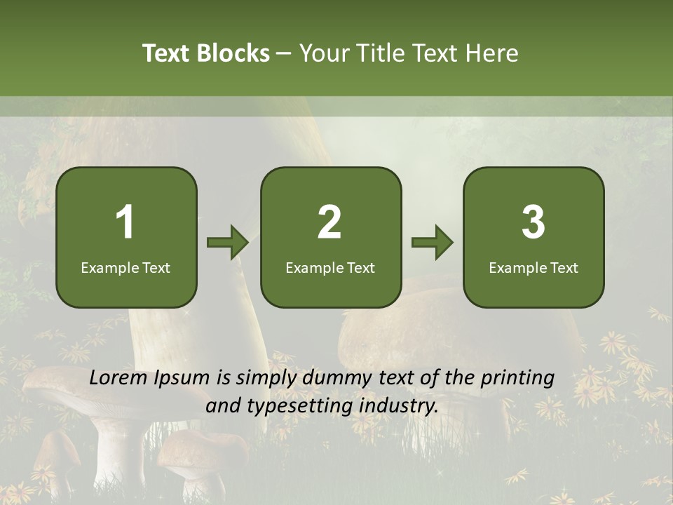 Grzyb Trawa Zielony PowerPoint Template