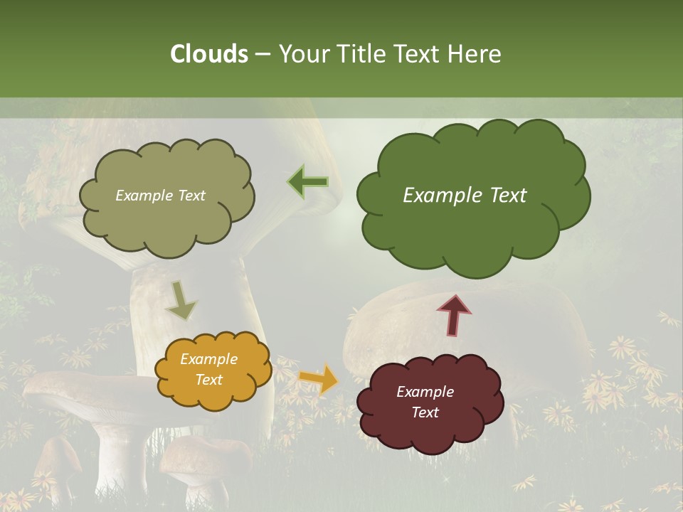 Grzyb Trawa Zielony PowerPoint Template