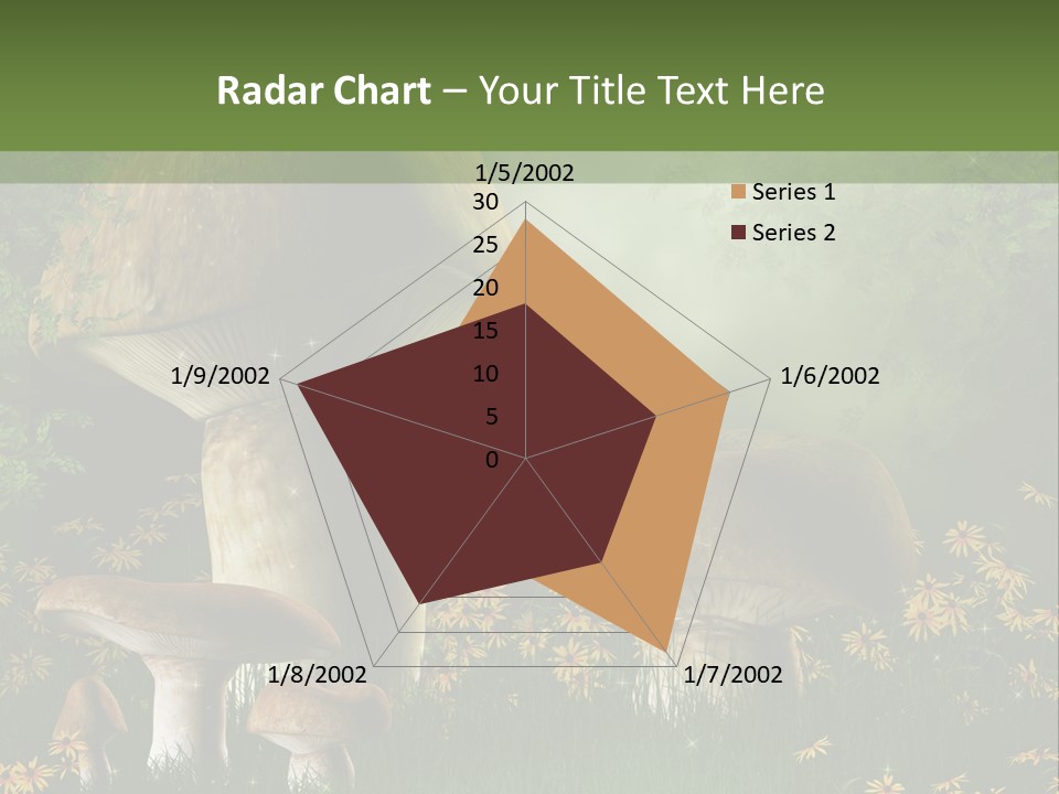 Grzyb Trawa Zielony PowerPoint Template