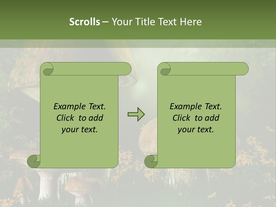 Grzyb Trawa Zielony PowerPoint Template