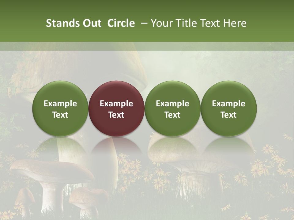 Grzyb Trawa Zielony PowerPoint Template