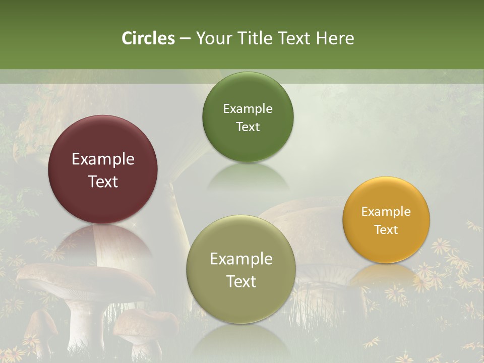 Grzyb Trawa Zielony PowerPoint Template