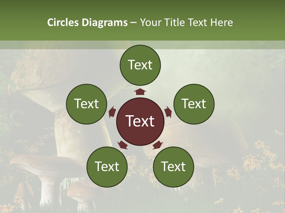 Grzyb Trawa Zielony PowerPoint Template