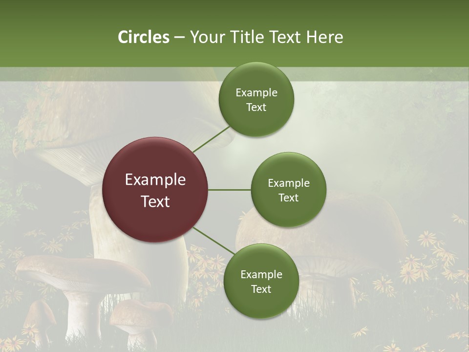 Grzyb Trawa Zielony PowerPoint Template