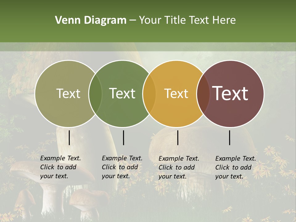 Grzyb Trawa Zielony PowerPoint Template