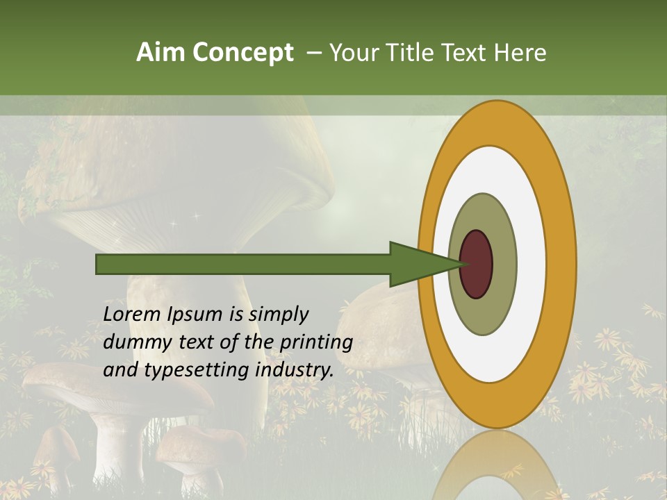 Grzyb Trawa Zielony PowerPoint Template