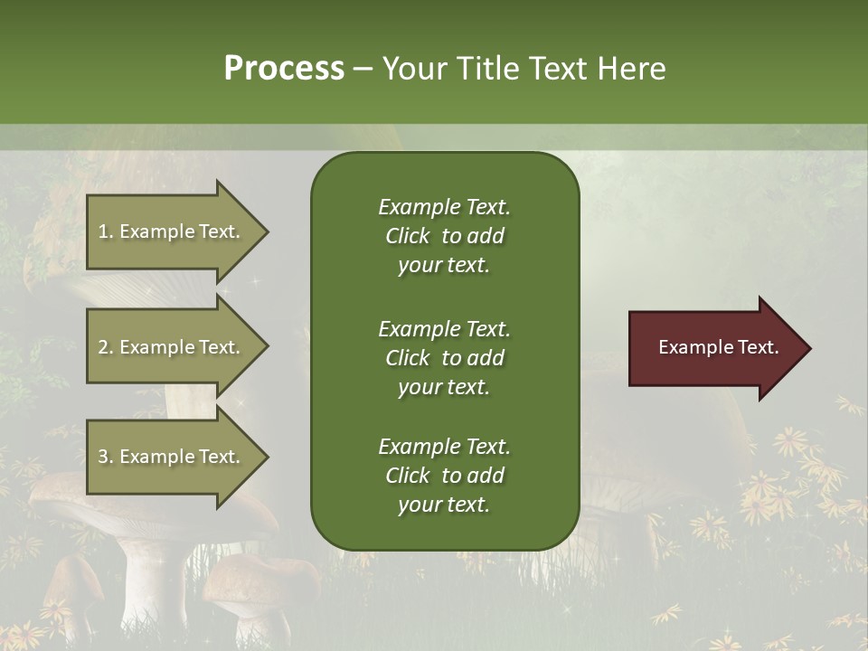 Grzyb Trawa Zielony PowerPoint Template