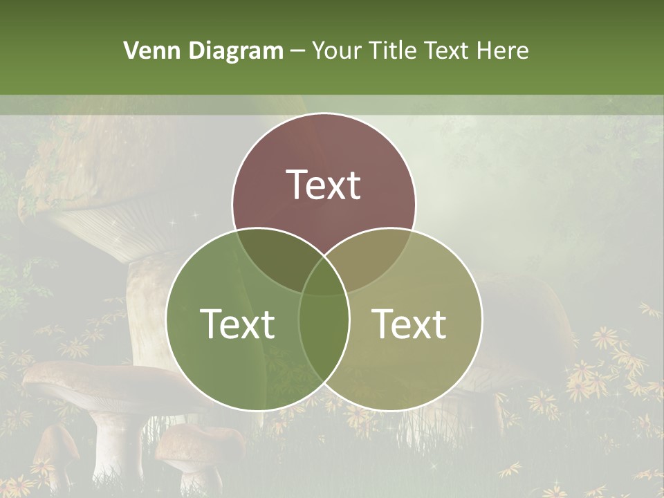 Grzyb Trawa Zielony PowerPoint Template