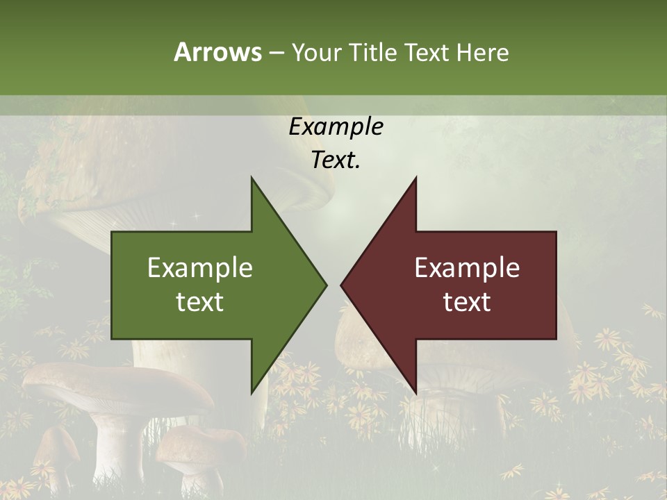 Grzyb Trawa Zielony PowerPoint Template