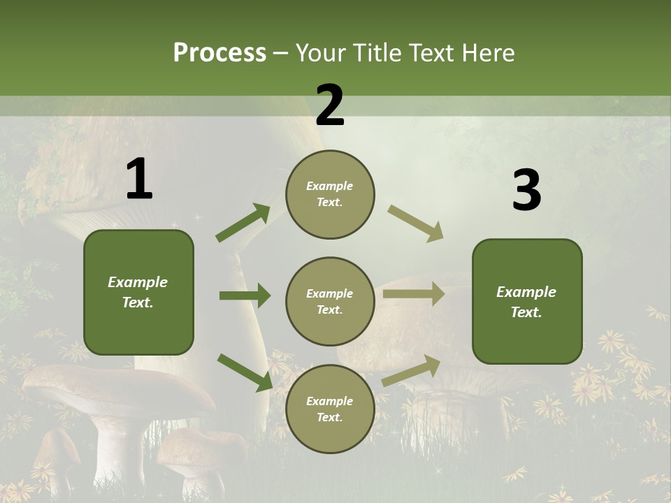 Grzyb Trawa Zielony PowerPoint Template