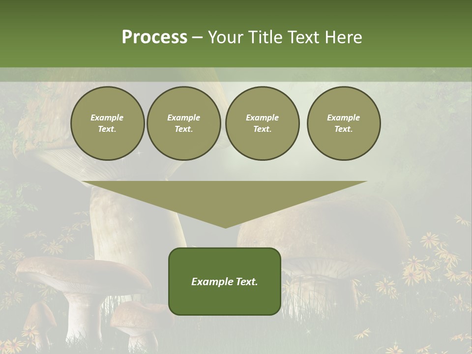 Grzyb Trawa Zielony PowerPoint Template
