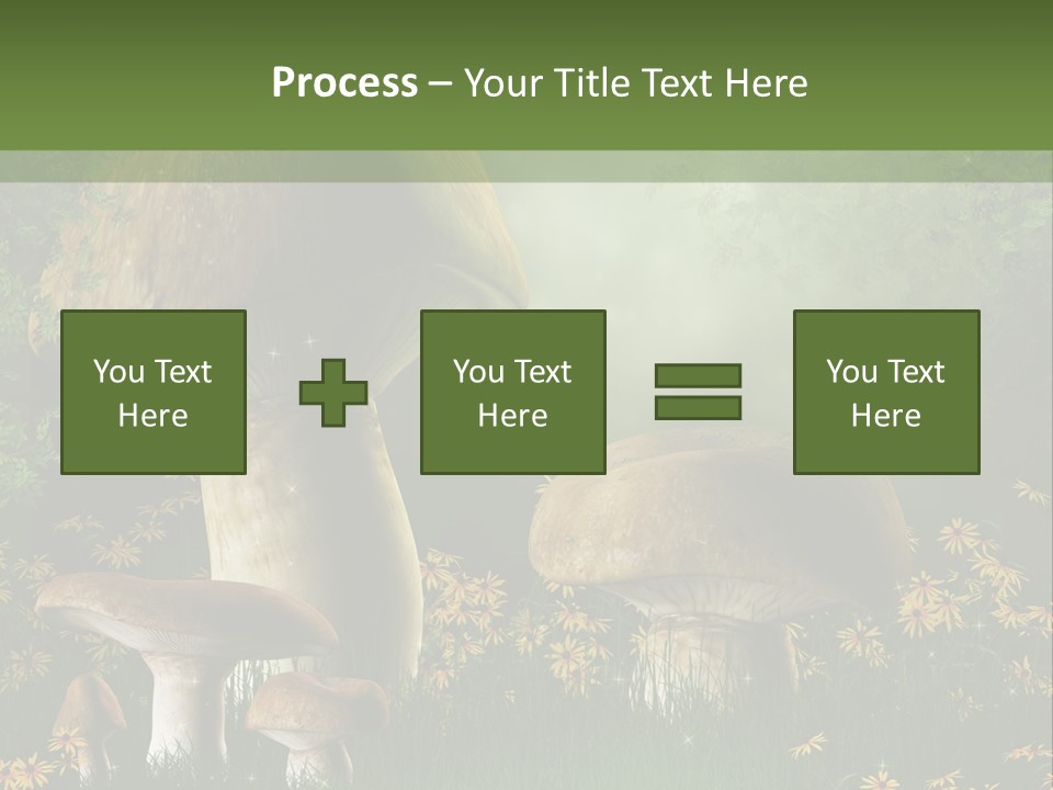 Grzyb Trawa Zielony PowerPoint Template