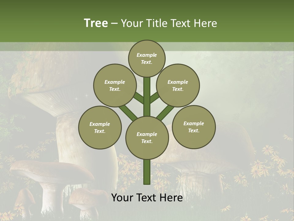 Grzyb Trawa Zielony PowerPoint Template